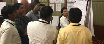 Participants practising coaching